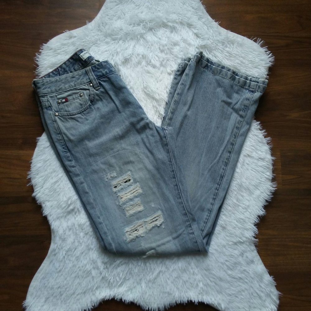 Tommy Hilfiger Women's Cotton Distressed Jeans 90s